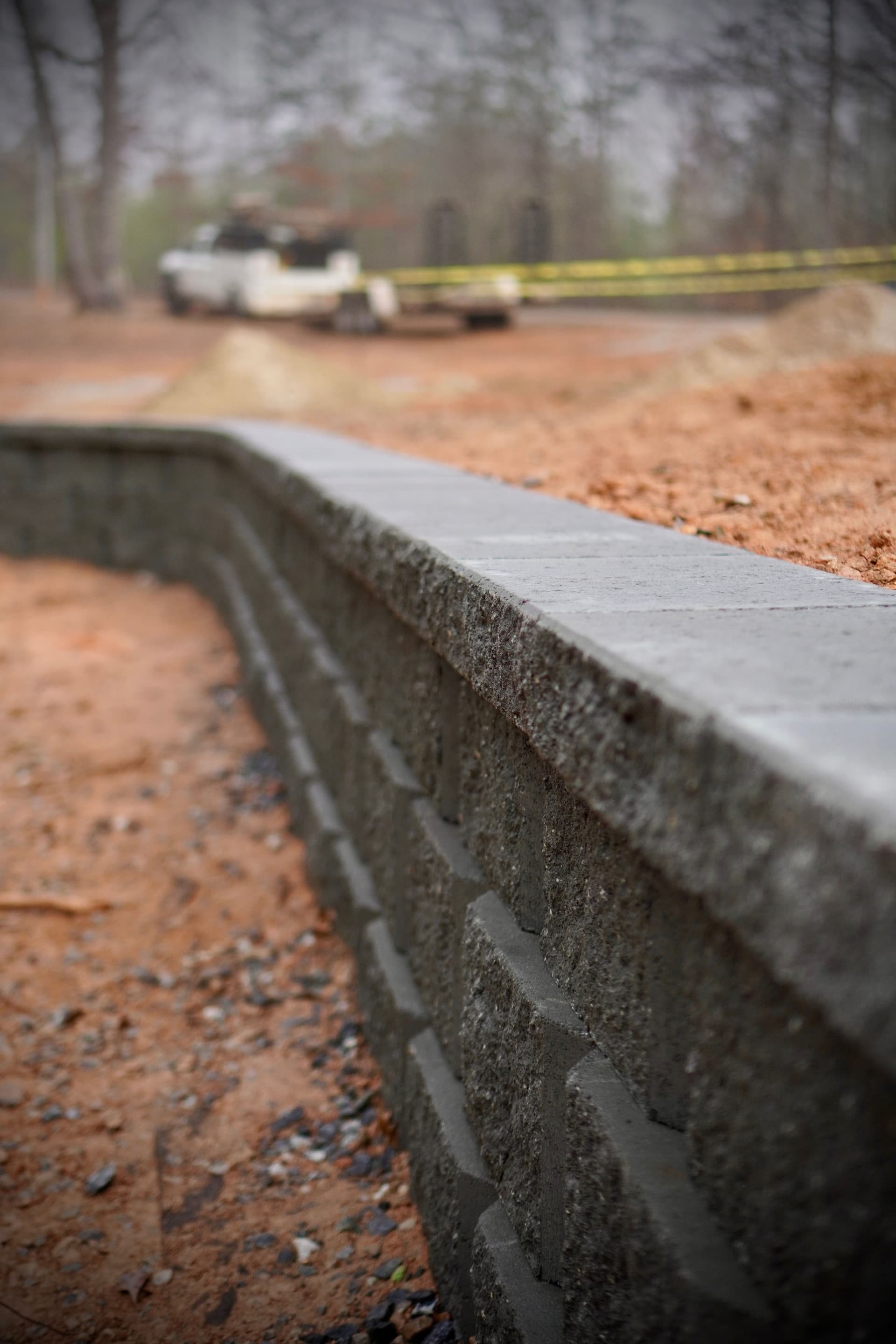 Seamless Curved Retaining Wall in Spartanburg
