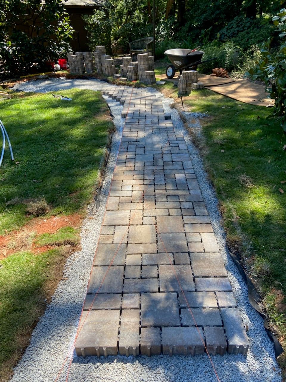 Project Crafting Elegance with a Paver Walkway and Patio image