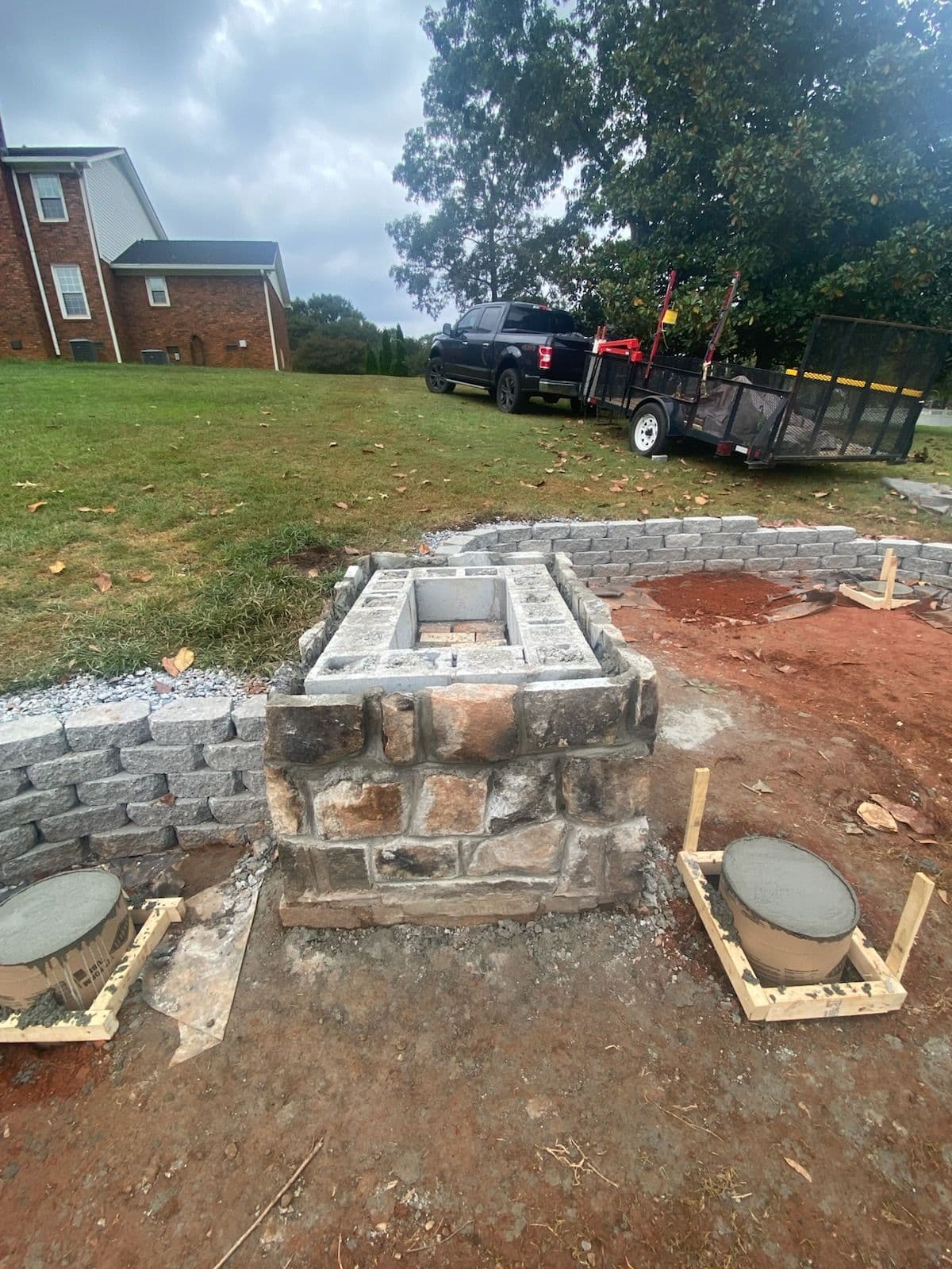 Project Building the Perfect Backyard with Stone Firepit and Deck image