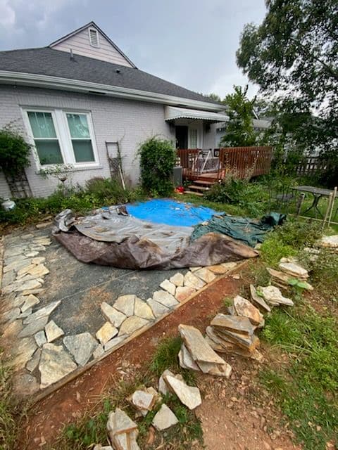 Revitalized Stone Patio in Spartanburg SC